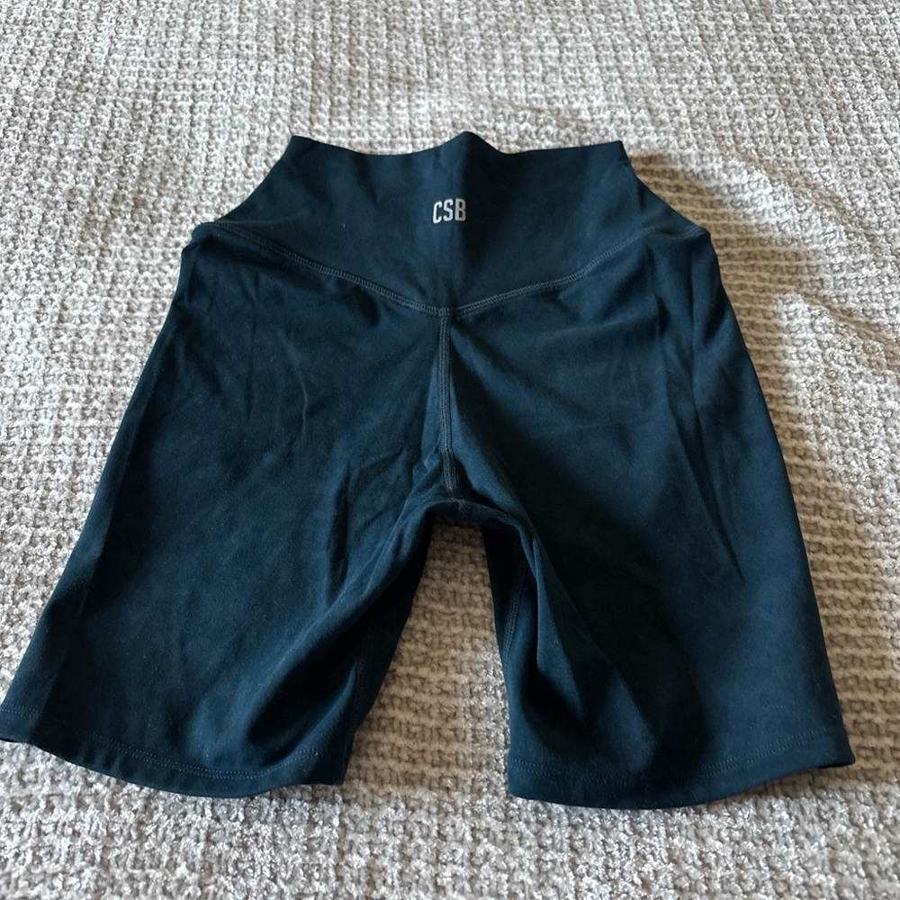 CSB Women's blue navy High-Waist Performance Bike Shorts